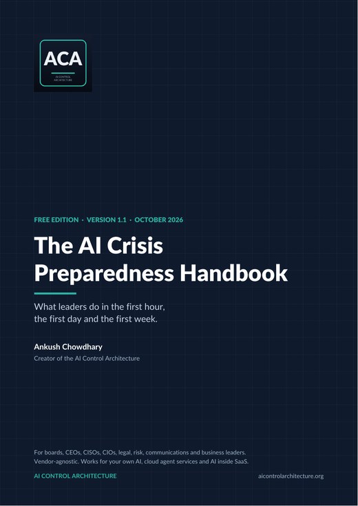 Cover of The AI Crisis Preparedness Handbook by Ankush Chowdhary